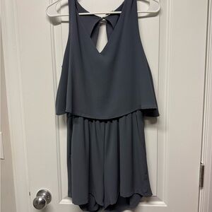 Chic Gray Sleeveless Romper